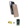 MARSİLYAN™- iPhone 11 Kılıf İz Işık Koleksiyonu - Siyah 360 Mat Full Body Arka Koruyucu + Rainbow Kamera Lens Koruma Cam - KI