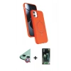 MARSİLYAN™- iPhone 11 Kılıf İz Işık Koleksiyonu - Siyah 360 Mat Full Body Arka Koruyucu + Raze Metal Kamera Lens - KI