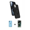 MARSİLYAN™- iPhone 11 Kılıf İz Işık Koleksiyonu - Siyah 360 Mat Full Body Arka Koruyucu + Neon Fosforlu Kamera Lens - MI