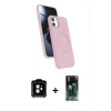 MARSİLYAN™- iPhone 11 Kılıf İz Işık Koleksiyonu - Siyah 360 Mat Full Body Arka Koruyucu + PVD Metal Kamera Lens - TU