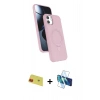 MARSİLYAN™- iPhone 11 Kılıf İz Işık Koleksiyonu - Siyah 3D Antistatik Cam Ekran Koruyucu + Rainbow Kamera Lens Koruma Cam - KI