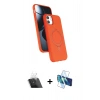 MARSİLYAN™- iPhone 11 Kılıf İz Işık Koleksiyonu - Siyah 3D Antistatik Cam Ekran Koruyucu + Kamera Lens Koruma Cam - SF
