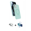 MARSİLYAN™- iPhone 11 Kılıf İz Işık Koleksiyonu - Siyah 3D Antistatik Cam Ekran Koruyucu + Pers Alüminyum Kamera Lens - YL