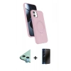 MARSİLYAN™- iPhone 11 Kılıf İz Işık Koleksiyonu - Siyah 3D Antistatik Hayalet Cam Ekran Koruyucu + Raze Metal Kamera Lens - MI