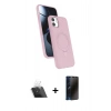 MARSİLYAN™- iPhone 11 Kılıf İz Işık Koleksiyonu - Siyah 3D Antistatik Hayalet Cam Ekran Koruyucu + Kamera Lens Koruma Cam - SF