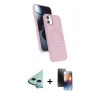 MARSİLYAN™- iPhone 11 Kılıf İz Işık Koleksiyonu - Siyah 3D Antistatik Mat Seramik Nano Ekran Koruyucu + Raze Metal Kamera Lens - MI