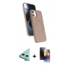 MARSİLYAN™- iPhone 11 Kılıf İz Işık Koleksiyonu - Siyah 3D Antistatik Mat Seramik Nano Ekran Koruyucu + Raze Metal Kamera Lens - MI