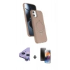 MARSİLYAN™- iPhone 11 Kılıf İz Işık Koleksiyonu - Siyah 3D Antistatik Mat Seramik Nano Ekran Koruyucu + Raze Metal Kamera Lens - MR