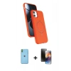 MARSİLYAN™- iPhone 11 Kılıf İz Işık Koleksiyonu - Siyah 3D Antistatik Mat Seramik Nano Ekran Koruyucu + Neon Fosforlu Kamera Lens - YL