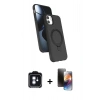 MARSİLYAN™- iPhone 11 Kılıf İz Işık Koleksiyonu - Siyah 3D Antistatik Mat Seramik Nano Ekran Koruyucu + PVD Metal Kamera Lens - MI
