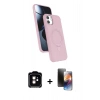 MARSİLYAN™- iPhone 11 Kılıf İz Işık Koleksiyonu - Siyah 3D Antistatik Mat Seramik Nano Ekran Koruyucu + PVD Metal Kamera Lens - TU