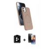 MARSİLYAN™- iPhone 11 Kılıf İz Işık Koleksiyonu - Siyah 3D Antistatik Mat Seramik Nano Ekran Koruyucu + PVD Metal Kamera Lens - TU
