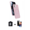 MARSİLYAN™- iPhone 11 Kılıf İz Işık Koleksiyonu - Siyah 3D Antistatik Mat Seramik Nano Ekran Koruyucu + PVD Metal Kamera Lens - MI