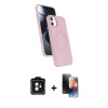 MARSİLYAN™- iPhone 11 Kılıf İz Işık Koleksiyonu - Siyah 3D Antistatik Mat Seramik Nano Ekran Koruyucu + PVD Metal Kamera Lens - SH