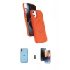 MARSİLYAN™- iPhone 11 Kılıf İz Işık Koleksiyonu - Siyah 3D Antistatik Mat Seramik Nano Ekran Koruyucu + Neon Fosforlu Kamera Lens - TU