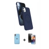 MARSİLYAN™- iPhone 11 Kılıf İz Işık Koleksiyonu - Siyah 3D Antistatik Mat Seramik Nano Ekran Koruyucu + Neon Fosforlu Kamera Lens - TU