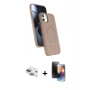 MARSİLYAN™- iPhone 11 Kılıf İz Işık Koleksiyonu - Siyah 3D Antistatik Mat Seramik Nano Ekran Koruyucu + Pers Alüminyum Kamera Lens - YL