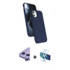 MARSİLYAN™- iPhone 11 Kılıf İz Işık Koleksiyonu - Siyah 3D Antistatik Seramik Nano Ekran Koruyucu + Raze Metal Kamera Lens - MR