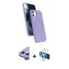 MARSİLYAN™- iPhone 11 Kılıf İz Işık Koleksiyonu - Siyah 3D Antistatik Seramik Nano Ekran Koruyucu + Raze Metal Kamera Lens - MR