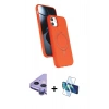 MARSİLYAN™- iPhone 11 Kılıf İz Işık Koleksiyonu - Siyah 3D Antistatik Seramik Nano Ekran Koruyucu + Raze Metal Kamera Lens - MR