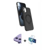 MARSİLYAN™- iPhone 11 Kılıf İz Işık Koleksiyonu - Siyah 3D Antistatik Seramik Nano Ekran Koruyucu + Raze Metal Kamera Lens - MR
