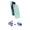 MARSİLYAN™- iPhone 11 Kılıf İz Işık Koleksiyonu - Siyah 3D Antistatik Seramik Nano Ekran Koruyucu + Raze Metal Kamera Lens - MR