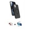 MARSİLYAN™- iPhone 11 Kılıf İz Işık Koleksiyonu - Siyah 3D Antistatik Seramik Nano Ekran Koruyucu + Pers Alüminyum Kamera Lens - KI