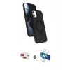 MARSİLYAN™- iPhone 11 Kılıf İz Işık Koleksiyonu - Siyah 3D Antistatik Seramik Nano Ekran Koruyucu + Pers Alüminyum Kamera Lens - KI