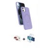 MARSİLYAN™- iPhone 11 Kılıf İz Işık Koleksiyonu - Siyah 3D Antistatik Seramik Nano Ekran Koruyucu + Pers Alüminyum Kamera Lens - KI