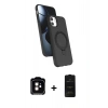 MARSİLYAN™- iPhone 11 Kılıf İz Işık Koleksiyonu - Siyah 6D Antistatik Mat Seramik Hayalet Nano Ekran Koruyucu + PVD Metal Kamera Lens - TU