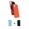 MARSİLYAN™- iPhone 11 Kılıf İz Işık Koleksiyonu - Siyah 6D Antistatik Mat Seramik Hayalet Nano Ekran Koruyucu + Neon Fosforlu Kamera Lens - YL