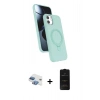 MARSİLYAN™- iPhone 11 Kılıf İz Işık Koleksiyonu - Siyah 6D Antistatik Mat Seramik Hayalet Nano Ekran Koruyucu + Pers Alüminyum Kamera Lens - GI