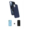 MARSİLYAN™- iPhone 11 Kılıf İz Işık Koleksiyonu - Siyah 6D Antistatik Mat Seramik Hayalet Nano Ekran Koruyucu + Neon Fosforlu Kamera Lens - YL