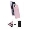 MARSİLYAN™- iPhone 11 Kılıf İz Işık Koleksiyonu - Siyah 6D Antistatik Mat Seramik Hayalet Nano Ekran Koruyucu + Raze Metal Kamera Lens - SH