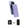 MARSİLYAN™- iPhone 11 Kılıf İz Işık Koleksiyonu - Siyah 6D Antistatik Mat Seramik Hayalet Nano Ekran Koruyucu + PVD Metal Kamera Lens - TU