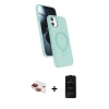 MARSİLYAN™- iPhone 11 Kılıf İz Işık Koleksiyonu - Siyah 6D Antistatik Mat Seramik Hayalet Nano Ekran Koruyucu + Pers Alüminyum Kamera Lens - KI