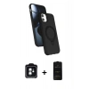 MARSİLYAN™- iPhone 11 Kılıf İz Işık Koleksiyonu - Siyah 6D Antistatik Mat Seramik Hayalet Nano Ekran Koruyucu + PVD Metal Kamera Lens - YL