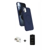 MARSİLYAN™- iPhone 11 Kılıf İz Işık Koleksiyonu - Siyah 6D Antistatik Mat Seramik Hayalet Nano Ekran Koruyucu + Pers Alüminyum Kamera Lens - GD