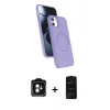 MARSİLYAN™- iPhone 11 Kılıf İz Işık Koleksiyonu - Siyah 6D Antistatik Mat Seramik Hayalet Nano Ekran Koruyucu + PVD Metal Kamera Lens - YL