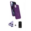 MARSİLYAN™- iPhone 11 Kılıf İz Işık Koleksiyonu - Siyah 6D Antistatik Mat Seramik Hayalet Nano Ekran Koruyucu + Raze Metal Kamera Lens - MR
