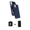 MARSİLYAN™- iPhone 11 Kılıf İz Işık Koleksiyonu - Siyah 6D Antistatik Mat Seramik Hayalet Nano Ekran Koruyucu + PVD Metal Kamera Lens - TU