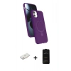 MARSİLYAN™- iPhone 11 Kılıf İz Işık Koleksiyonu - Siyah 6D Antistatik Mat Seramik Hayalet Nano Ekran Koruyucu + Renkli Kamera Lens Koruma Cam - PE