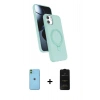 MARSİLYAN™- iPhone 11 Kılıf İz Işık Koleksiyonu - Siyah 6D Antistatik Mat Seramik Hayalet Nano Ekran Koruyucu + Neon Fosforlu Kamera Lens - YL