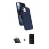 MARSİLYAN™- iPhone 11 Kılıf İz Işık Koleksiyonu - Siyah 6D Antistatik Mat Seramik Hayalet Nano Ekran Koruyucu + Kamera Lens Koruma Cam - SF