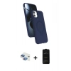 MARSİLYAN™- iPhone 11 Kılıf İz Işık Koleksiyonu - Siyah 6D Antistatik Mat Seramik Hayalet Nano Ekran Koruyucu + Pers Alüminyum Kamera Lens - GI