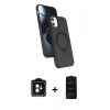 MARSİLYAN™- iPhone 11 Kılıf İz Işık Koleksiyonu - Siyah 6D Antistatik Mat Seramik Hayalet Nano Ekran Koruyucu + PVD Metal Kamera Lens - YL