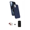 MARSİLYAN™- iPhone 11 Kılıf İz Işık Koleksiyonu - Siyah 6D Antistatik Mat Seramik Hayalet Nano Ekran Koruyucu + Pers Alüminyum Kamera Lens - KI
