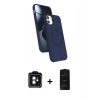 MARSİLYAN™- iPhone 11 Kılıf İz Işık Koleksiyonu - Siyah 6D Antistatik Mat Seramik Hayalet Nano Ekran Koruyucu + PVD Metal Kamera Lens - YL