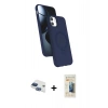 MARSİLYAN™- iPhone 11 Kılıf İz Işık Koleksiyonu - Siyah 6D Mat Seramik Hayalet Nano Ekran Koruyucu + Pers Alüminyum Kamera Lens - LT
