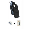 MARSİLYAN™- iPhone 11 Kılıf İz Işık Koleksiyonu - Siyah 6D Mat Seramik Hayalet Nano Ekran Koruyucu + Pers Alüminyum Kamera Lens - LT